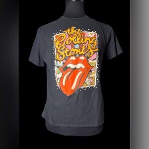 The Rolling Stones Official Black Graphic Tee – Size M - Short Sleeve - Unisex
